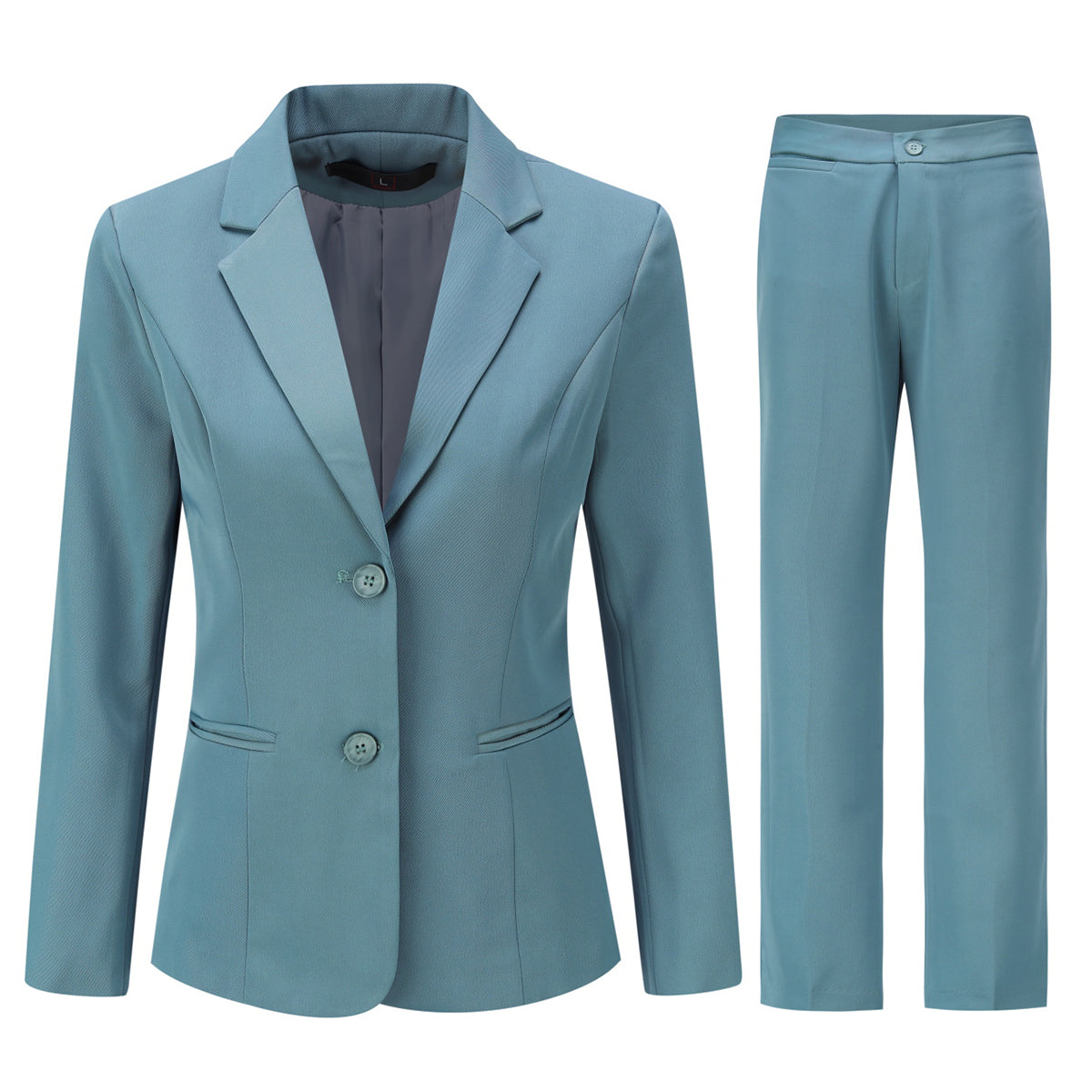 AZoiNM Women's 2 Piece Business Suit Set Slim Fit 2-Button Blazer and Straight Pants Professional Office Work Outfits