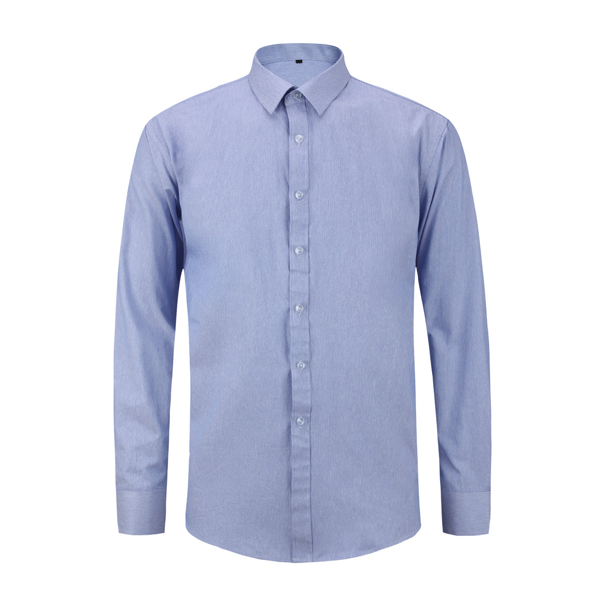 AZoiNM Men's No Pocket Dress Shirt Slim Fit Wrinkle Free Long Sleeve Point Collar Business Casual