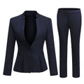 AZoiNM Women's 2 Piece Pantsuit Set Elegant Stand Collar Single Button Blazer and Slim Pants Professional Business Office Work Suits