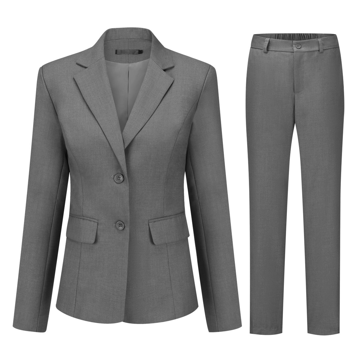 AZoiNM Women's 2 Piece Suit Set, Slim Fit Business Casual Blazer and Straight Pants for Office Work Professional Interview Outfits