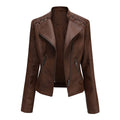 AZoiNM Women's Faux Leather Moto Jacket, Lace-Up Shoulder Biker Coat, Asymmetrical Zip Lapel Motorcycle Jacket with Pockets, Fall Spring Outerwear