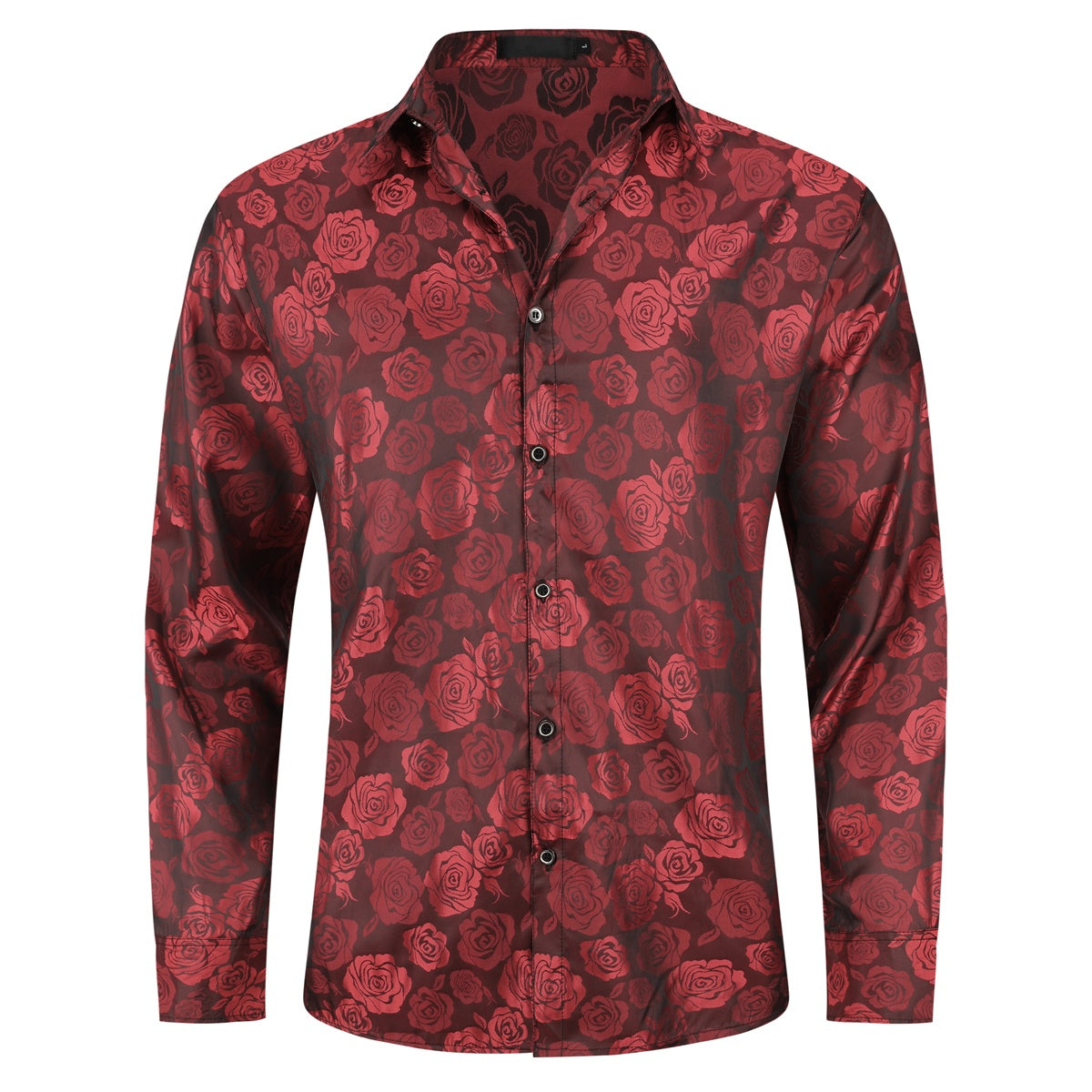 AZoiNM Men's Print Patchwork Casual Shirt Slim Fit Long Sleeve No Pocket