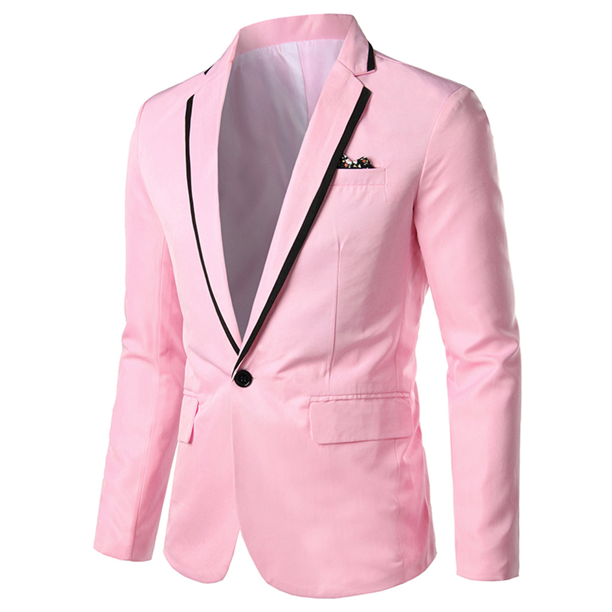 AZoiNM Men's Slim Fit One Button No Vent Casual Blazer Wrinkle-Free Polyester Sport Coat