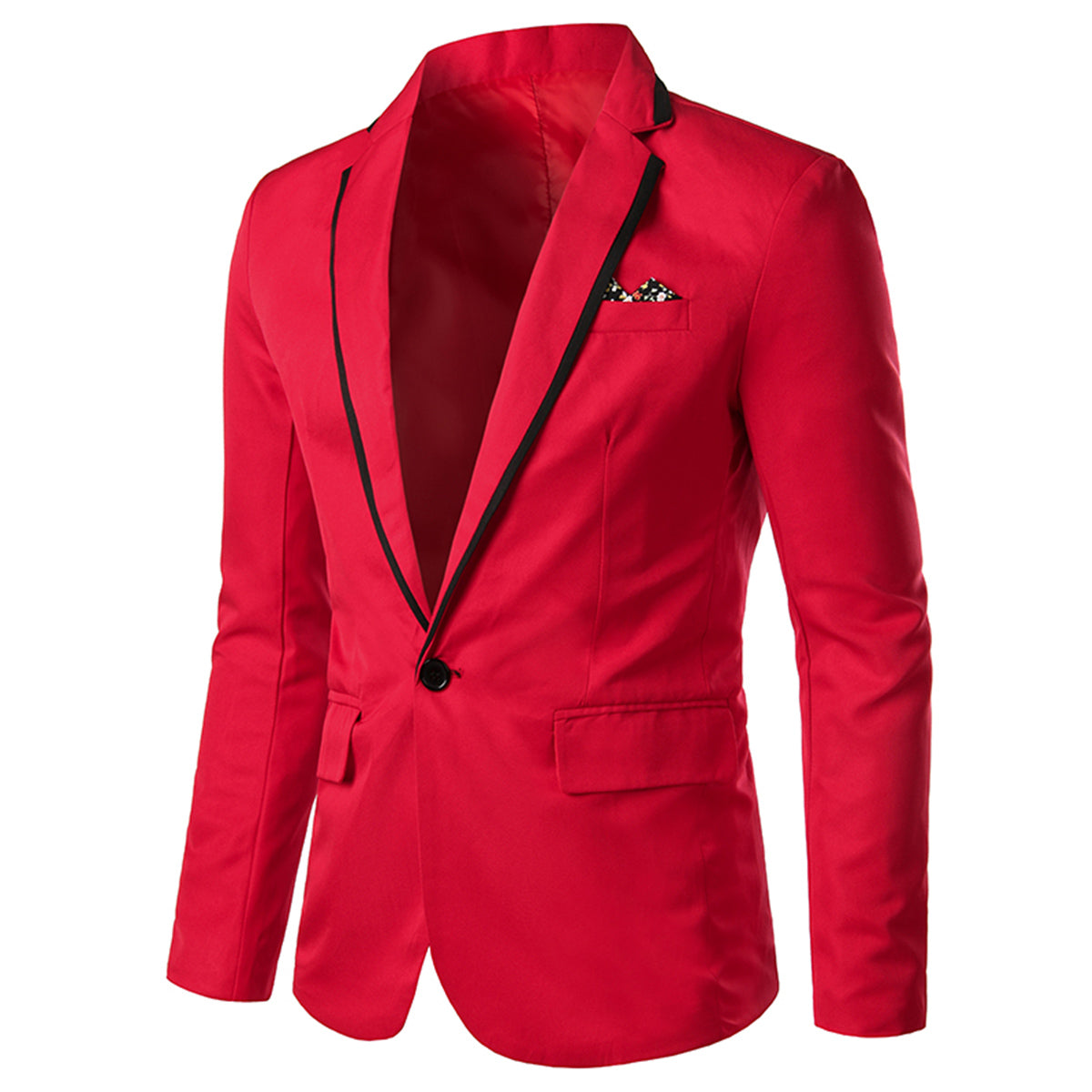 AZoiNM Men's Slim Fit One Button No Vent Casual Blazer Wrinkle-Free Polyester Sport Coat