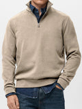 AZoiNM Men's Quarter Zip Pullover Sweatshirt, Long Sleeve Mock Neck Fleece Sweater, Casual Lightweight Layering Top