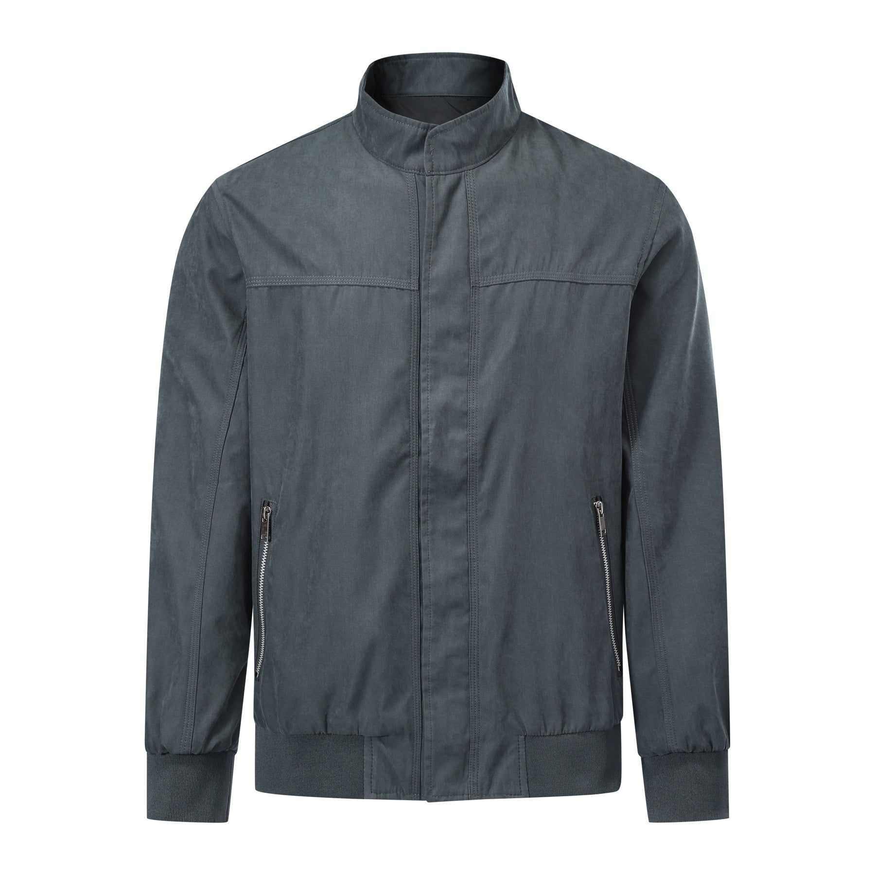 AZoiNM Men's Stand Collar Zip Jacket Loose Fit Lightweight Casual Long Sleeve Spring Fall