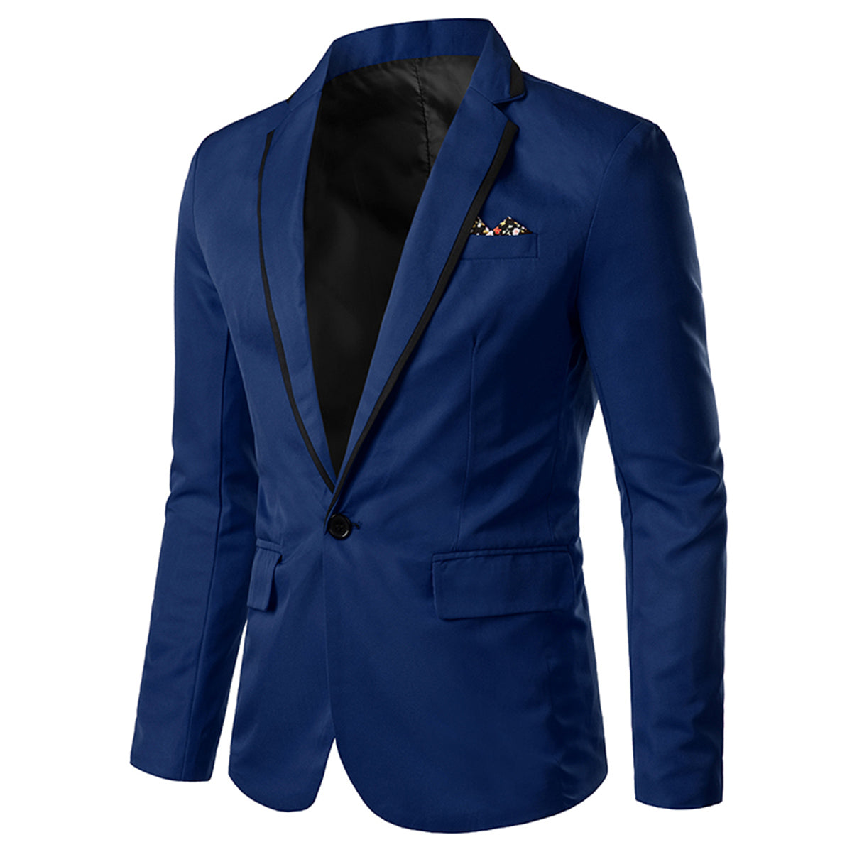 AZoiNM Men's Slim Fit One Button No Vent Casual Blazer Wrinkle-Free Polyester Sport Coat