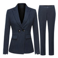 AZoiNM Women's 2 Piece Pinstripe Suit Set, Double Breasted Blazer and Pants, Slim Fit Professional Business Office Work Outfit
