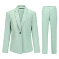 AZoiNM Women's Slim Fit One-Button Notch Lapel Blazer & Pants Set, Business Casual Work Suit for Office, 70% Polyester 30% Viscose Fall Winter Spring