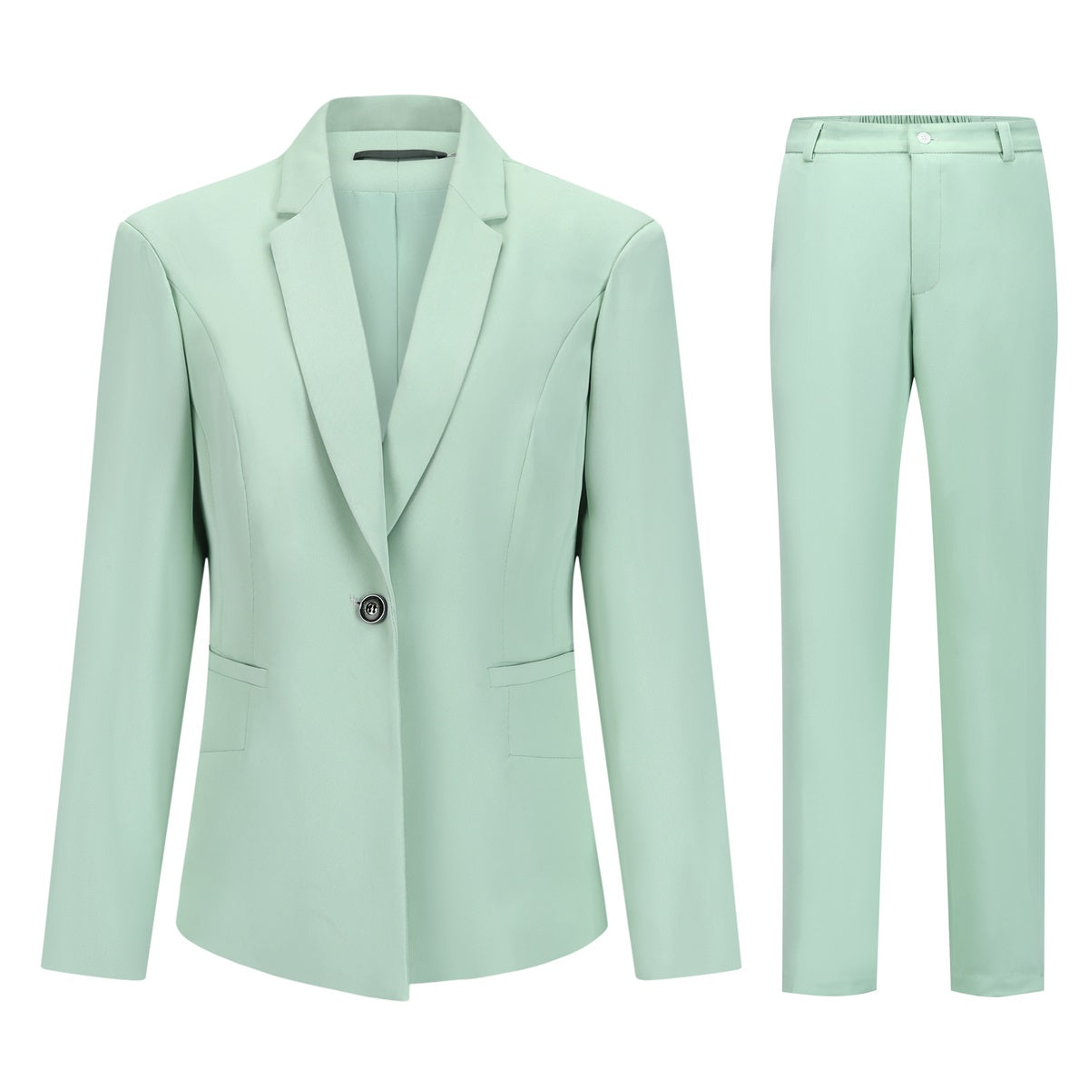 AZoiNM Women's Slim Fit One-Button Notch Lapel Blazer & Pants Set, Business Casual Work Suit for Office, 70% Polyester 30% Viscose Fall Winter Spring