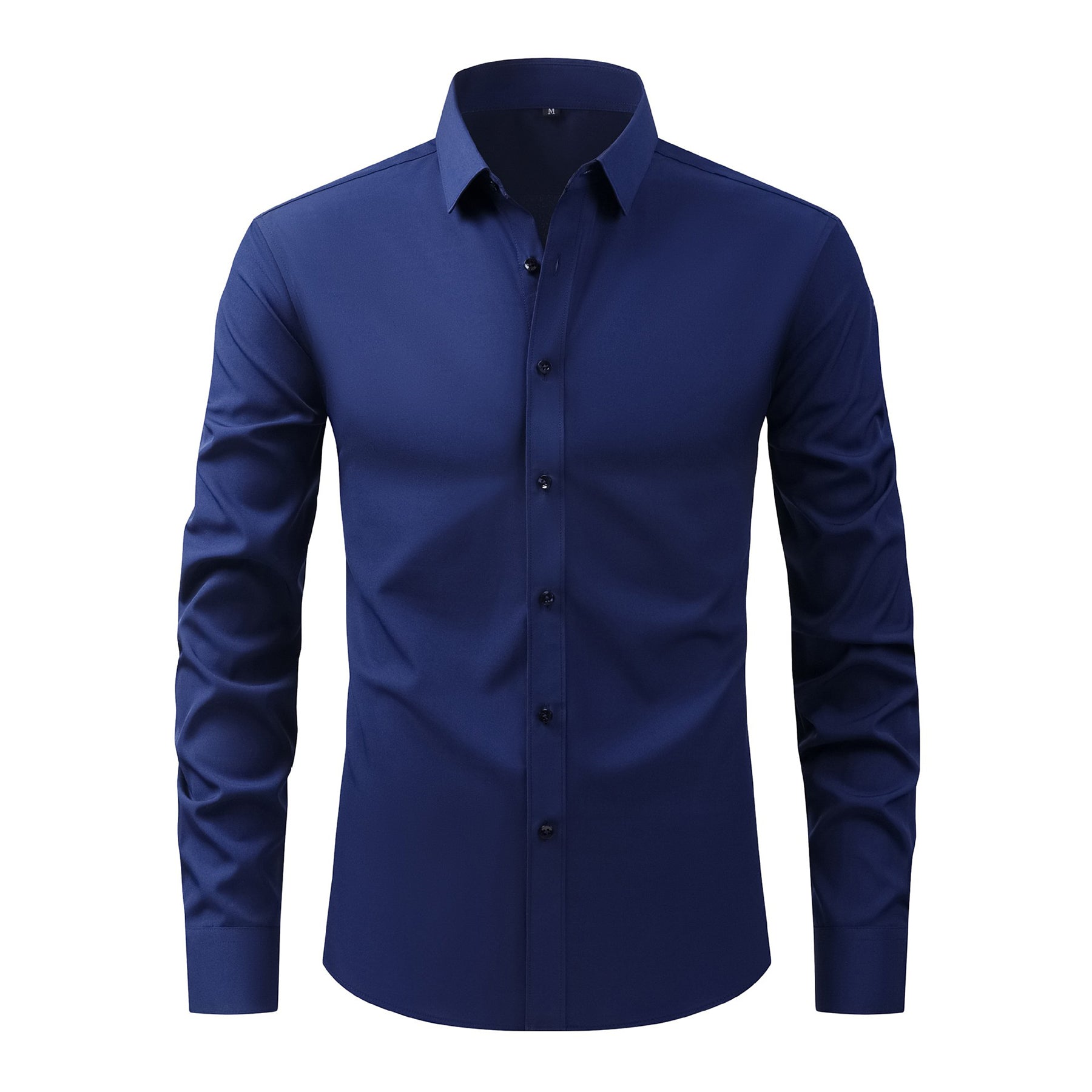AZoiNM Men's Slim Fit Business Long Sleeve Shirt Wrinkle-Free Moisture Wicking Polyester