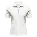 AZoiNM Men's Corduroy Short Sleeve Shirt Half Zip Collared Casual Stretch Fit Tee