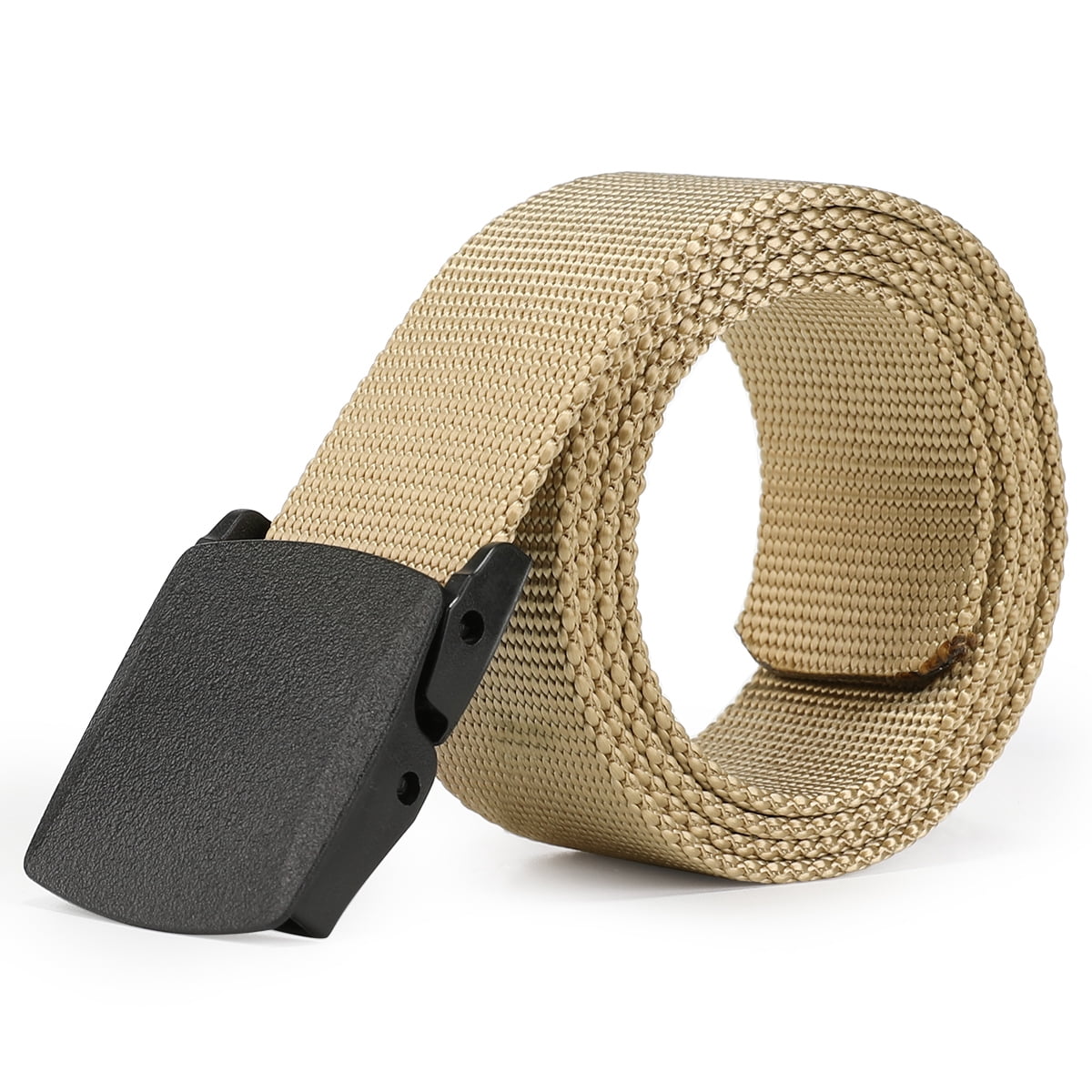 AZoiNM Adjustable Web Belt for Men & Women, Durable Nylon/Polyester Casual Waist Belt, Trim to Fit for Jeans, Work & Outdoor Use