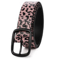 AZoiNM Leopard Print PU Belt for Men, Adjustable Cuttable Fashion Belt with Zinc Alloy Buckle, Ideal for Jeans, Casual Pants, Work & Everyday Wear