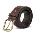 AZoiNM Men's Casual Dress Belt, Heavy Duty Adjustable Trim-to-Fit Waist Belt with Zinc Alloy Buckle, Durable for Jeans Work Business Daily Wear