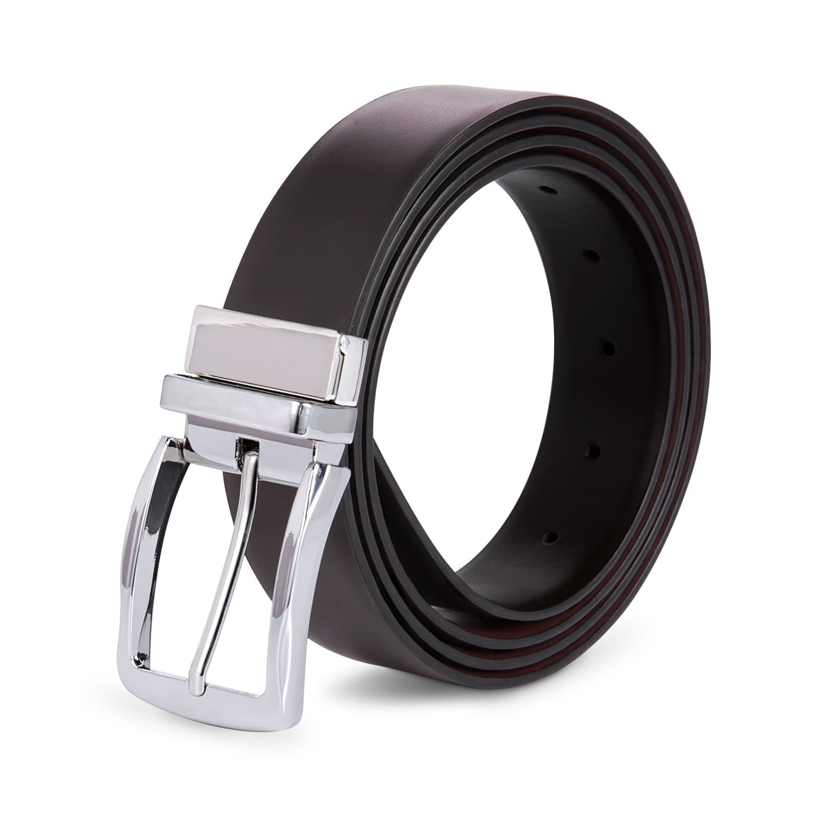 AZoiNM Men's Casual Dress Belt, Heavy Duty Adjustable Trim-to-Fit Waist Belt with Zinc Alloy Buckle, Durable for Jeans Work Business Daily Wear