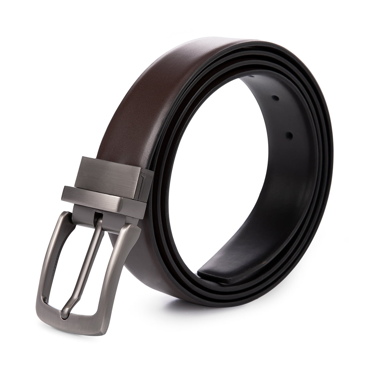 AZoiNM Men's Casual Dress Belt, Heavy Duty Adjustable Trim-to-Fit Waist Belt with Zinc Alloy Buckle, Durable for Jeans Work Business Daily Wear
