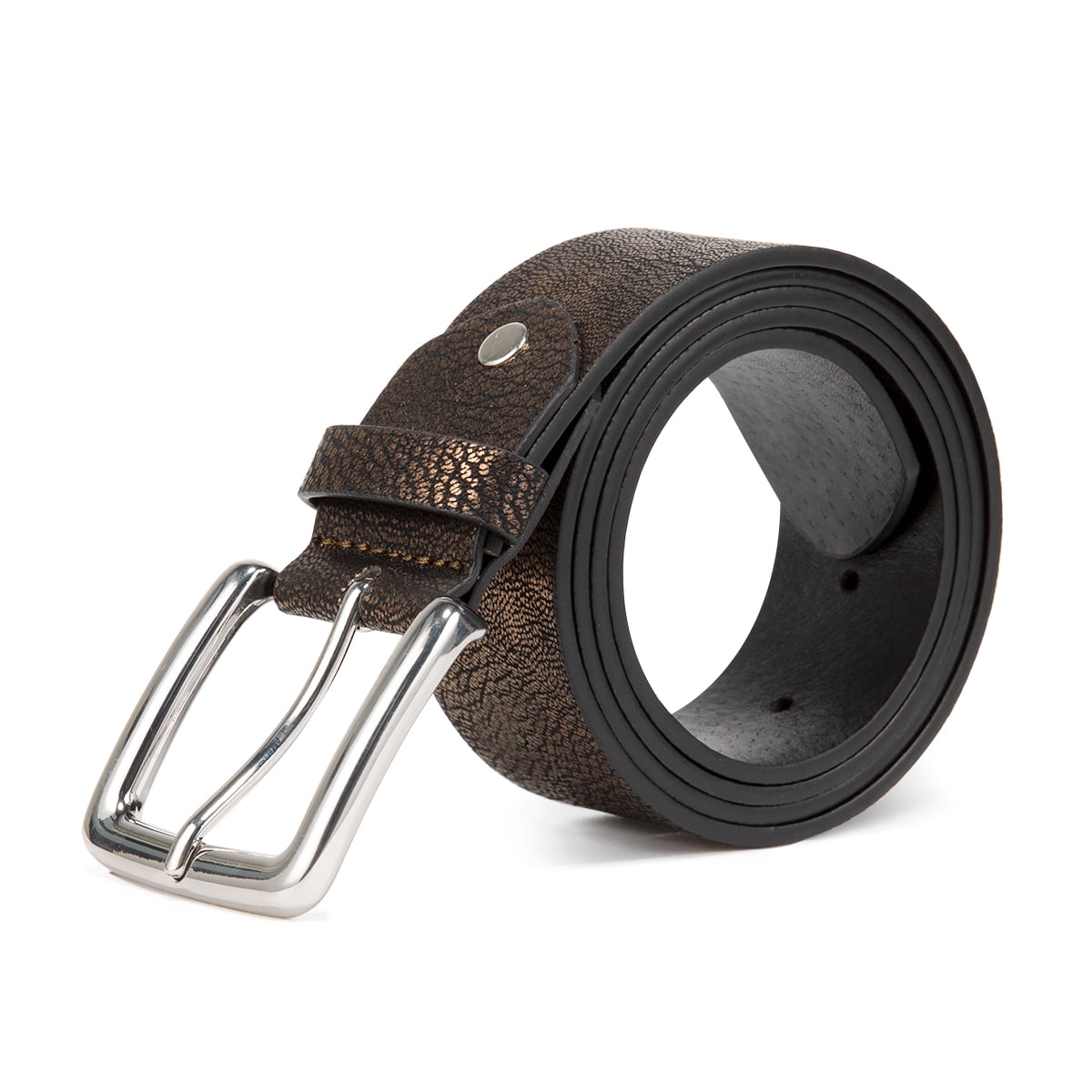 AZoiNM Men's Casual Dress Belt, Heavy Duty Adjustable Trim-to-Fit Waist Belt with Zinc Alloy Buckle, Durable for Jeans Work Business Daily Wear