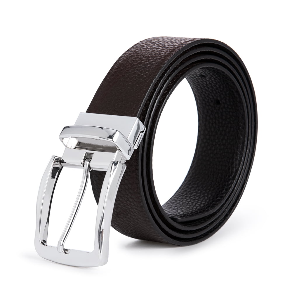 AZoiNM Men's Casual Dress Belt, Heavy Duty Adjustable Trim-to-Fit Waist Belt with Zinc Alloy Buckle, Durable for Jeans Work Business Daily Wear
