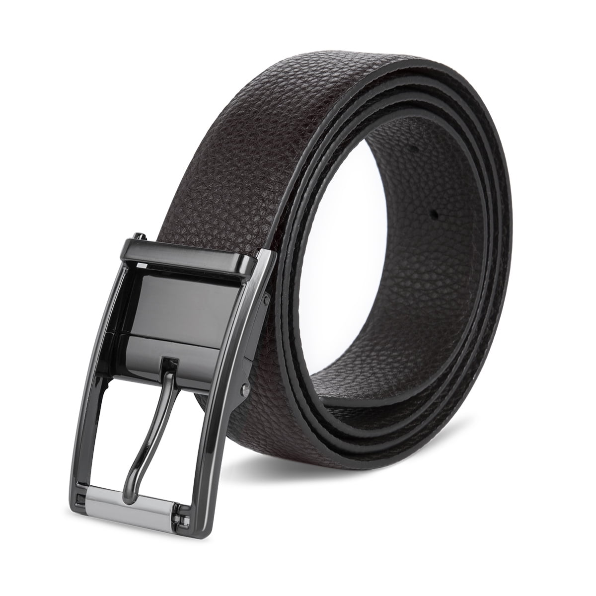 AZoiNM Men's Casual Dress Belt, Heavy Duty Adjustable Trim-to-Fit Waist Belt with Zinc Alloy Buckle, Durable for Jeans Work Business Daily Wear