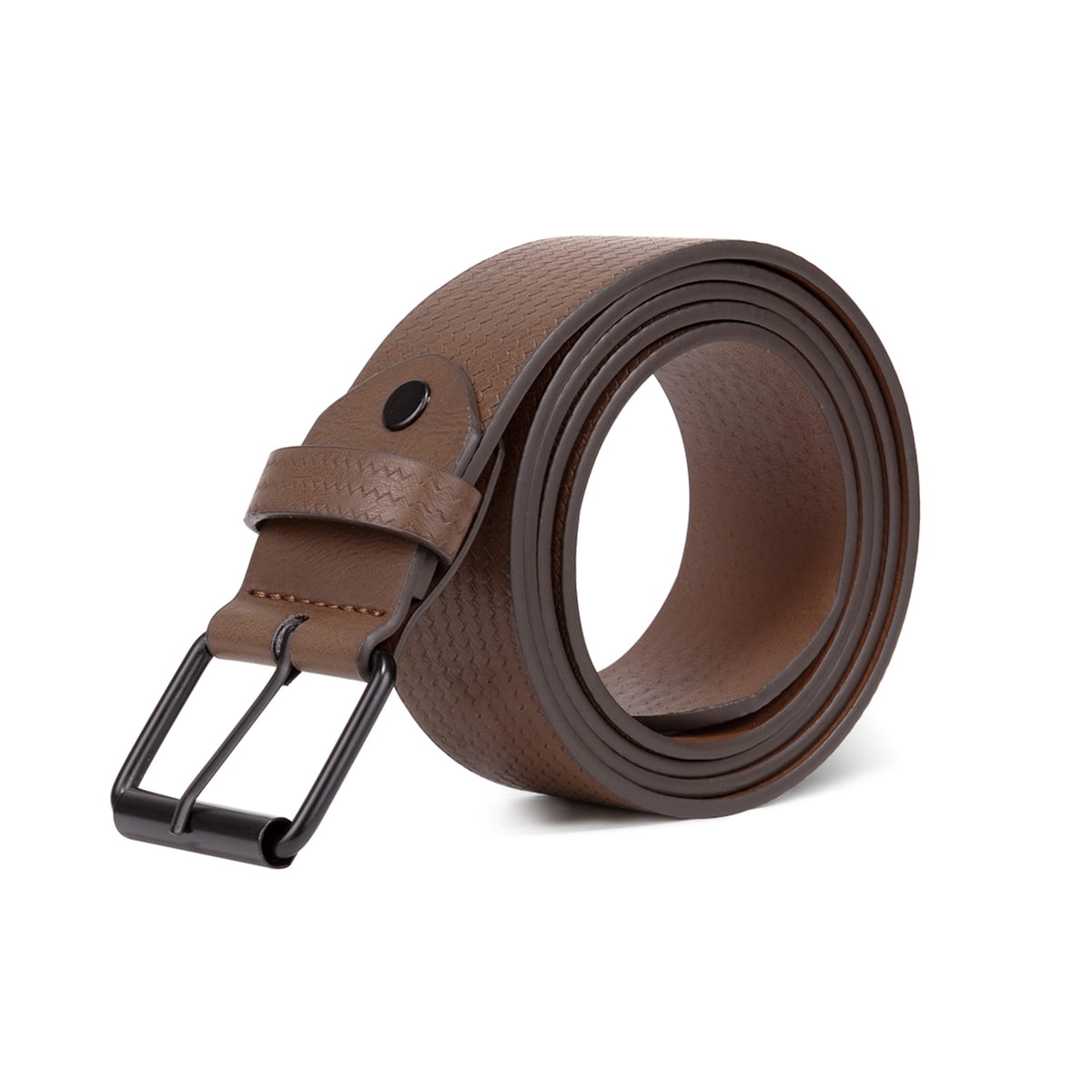 AZoiNM Men's Casual Dress Belt, Heavy Duty Adjustable Trim-to-Fit Waist Belt with Zinc Alloy Buckle, Durable for Jeans Work Business Daily Wear