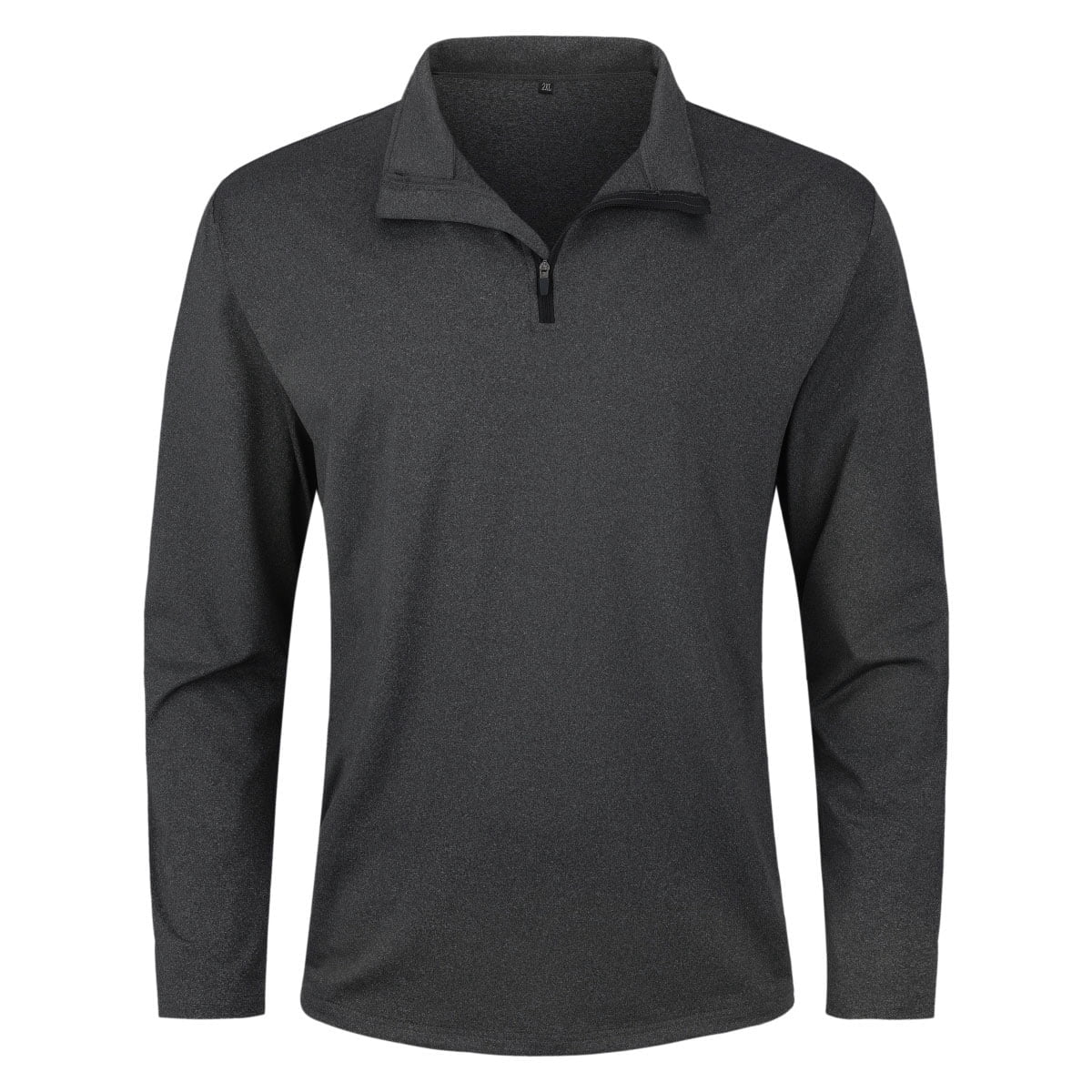 AZoiNM Men's Long Sleeve Pullover Shirt, Solid Color Stand Collar Top, Straight Fit, Lightweight Athletic Casual Shirt for Fall, Winter, Workout, Everyday Wear