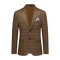 AZoiNM Men's Plaid Blazer Sport Coat, Regular Fit 2-Button Single-Breasted Suit Jacket with Peak Lapel and Double Vent for Business Casual, Wedding, Party