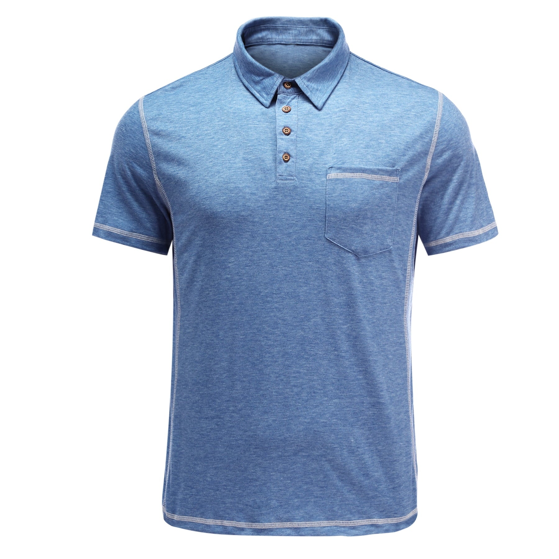 AZoiNM Men's Premium Heavyweight Short Sleeve Henley T-Shirt with Pocket