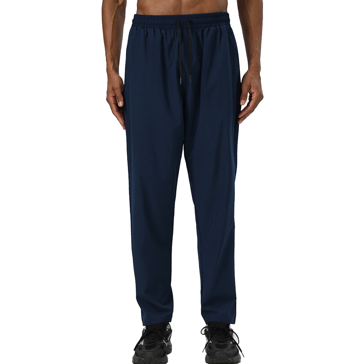 AZoiNM Men's Quick-Dry Athletic Pants Loose Fit Straight Leg Reflective Elastic Waistband