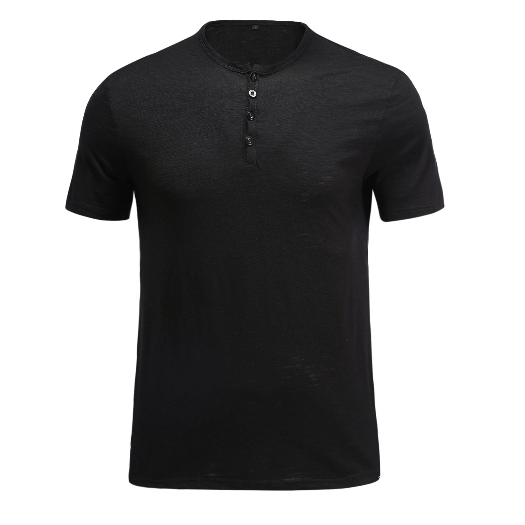 AZoiNM Men's Short Sleeve Henley Shirt, Slim Fit Casual Cotton T-Shirt with Button Placket