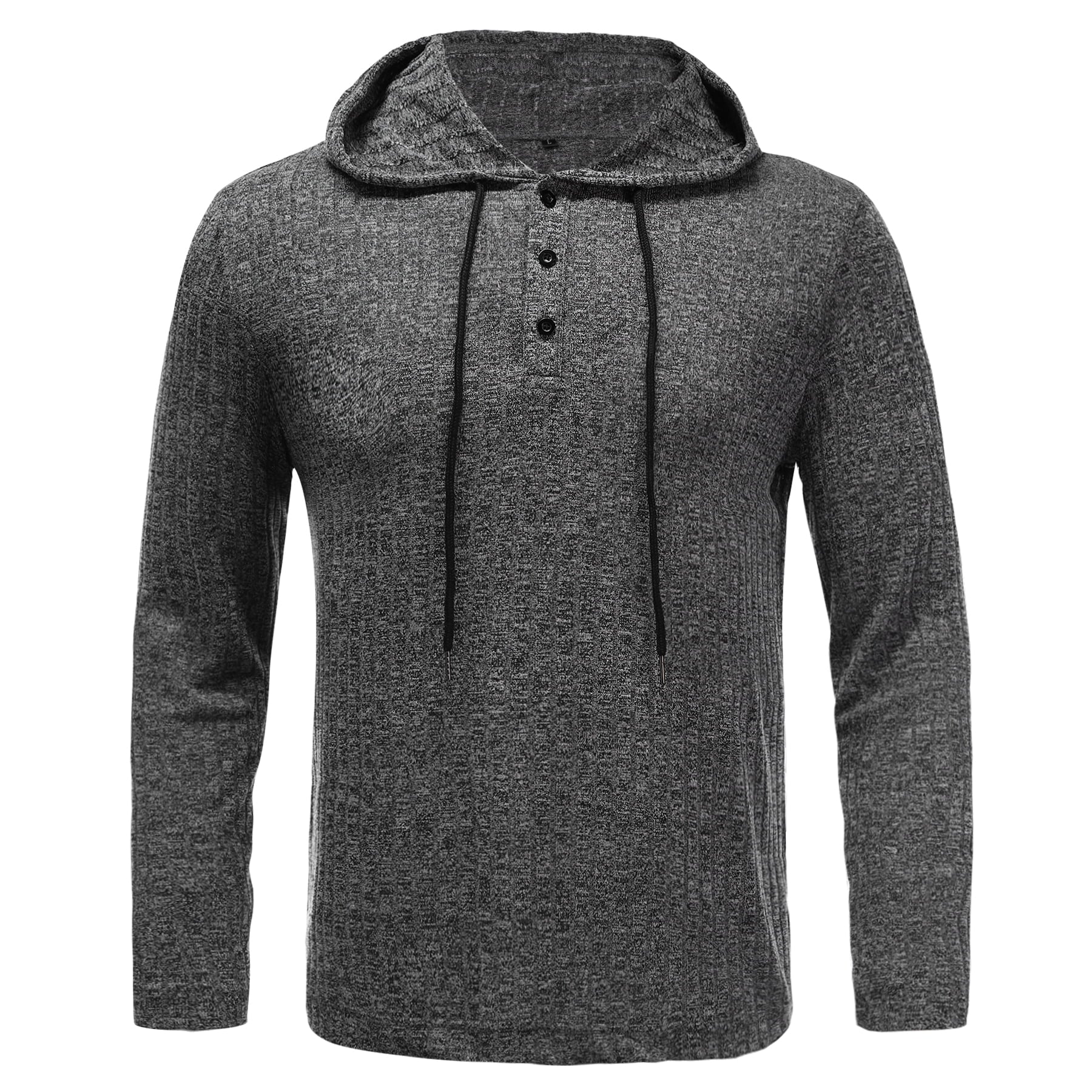 AZoiNM Men's Urban Fashion Hoodie, Casual Button-Down Sweatshirt, Lightweight Long Sleeve Hooded Pullover for All Seasons