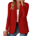 AZoiNM Women's Slim Fit Single Button Blazer Notch Lapel Long Sleeve Work Office
