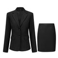 AZoiNM Women's Business Skirt Suit Set, 2-Piece Long Sleeve Blazer & Pencil Skirt