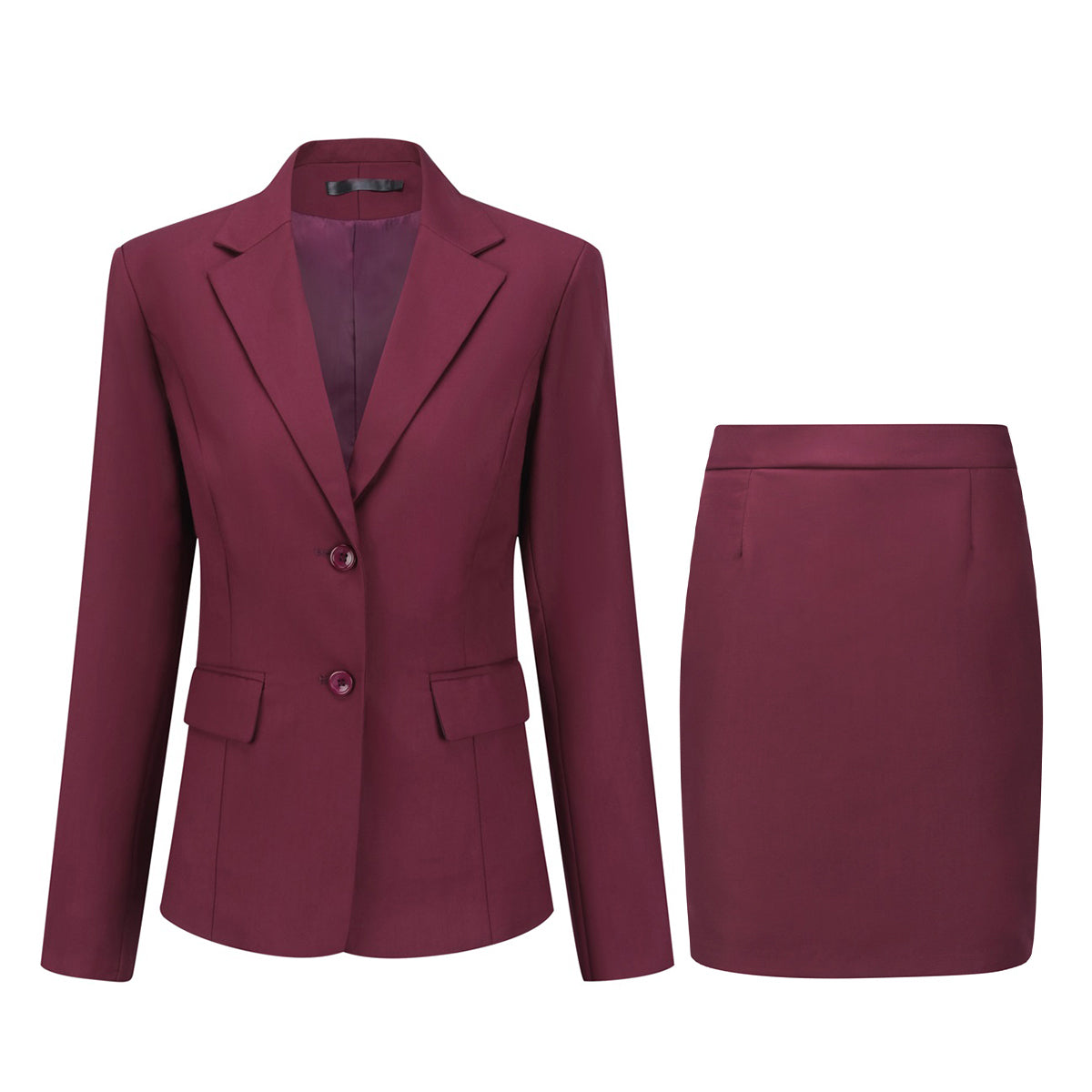 AZoiNM Women's Business Skirt Suit Set, 2-Piece Long Sleeve Blazer & Pencil Skirt