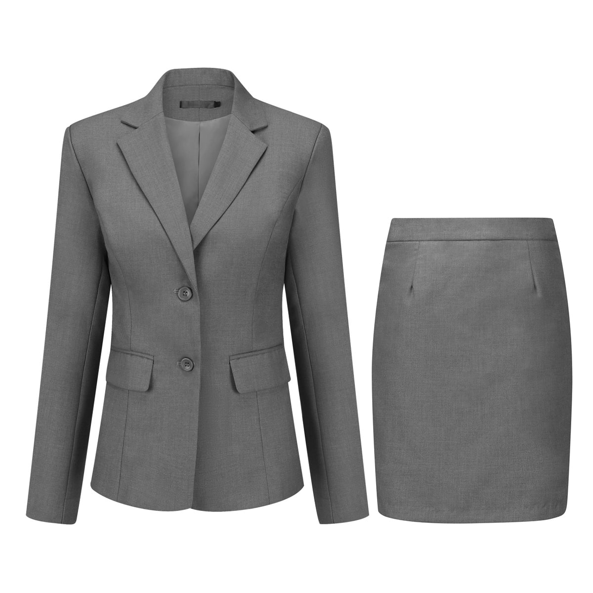 AZoiNM Women's Business Skirt Suit Set, 2-Piece Long Sleeve Blazer & Pencil Skirt