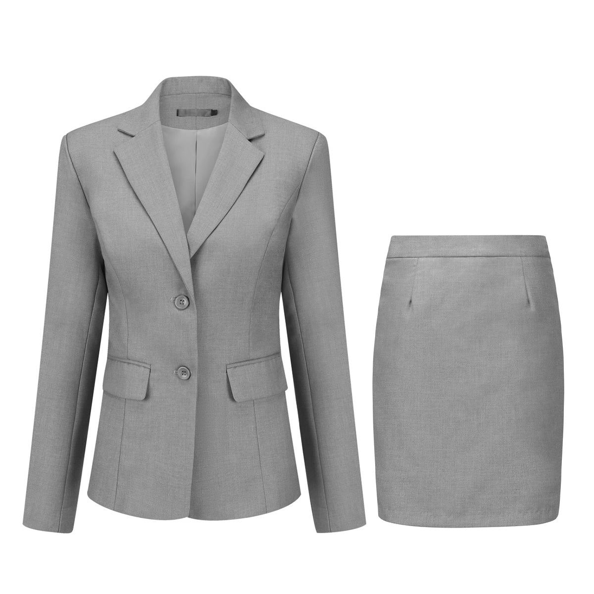 AZoiNM Women's Business Skirt Suit Set, 2-Piece Long Sleeve Blazer & Pencil Skirt