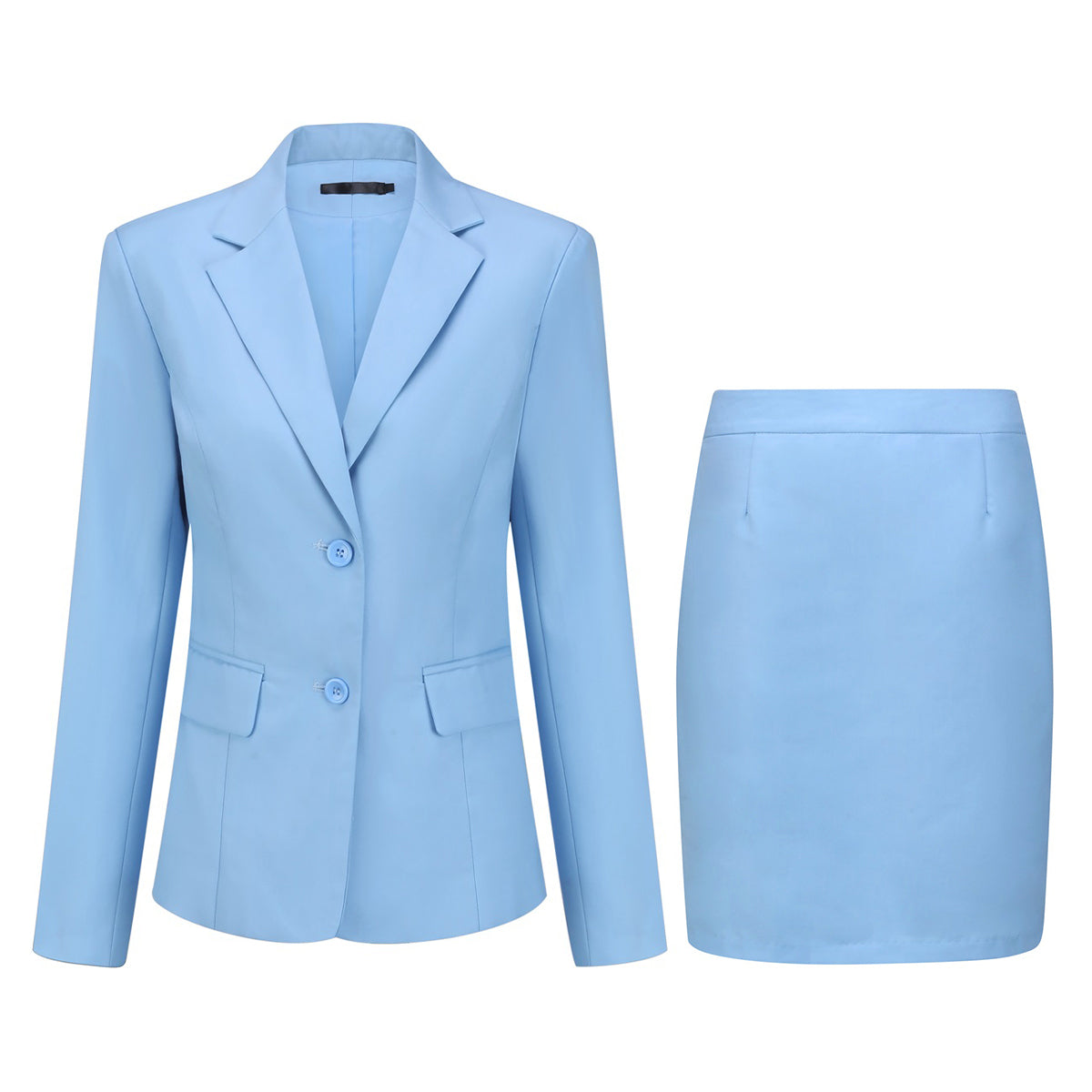 AZoiNM Women's Business Skirt Suit Set, 2-Piece Long Sleeve Blazer & Pencil Skirt