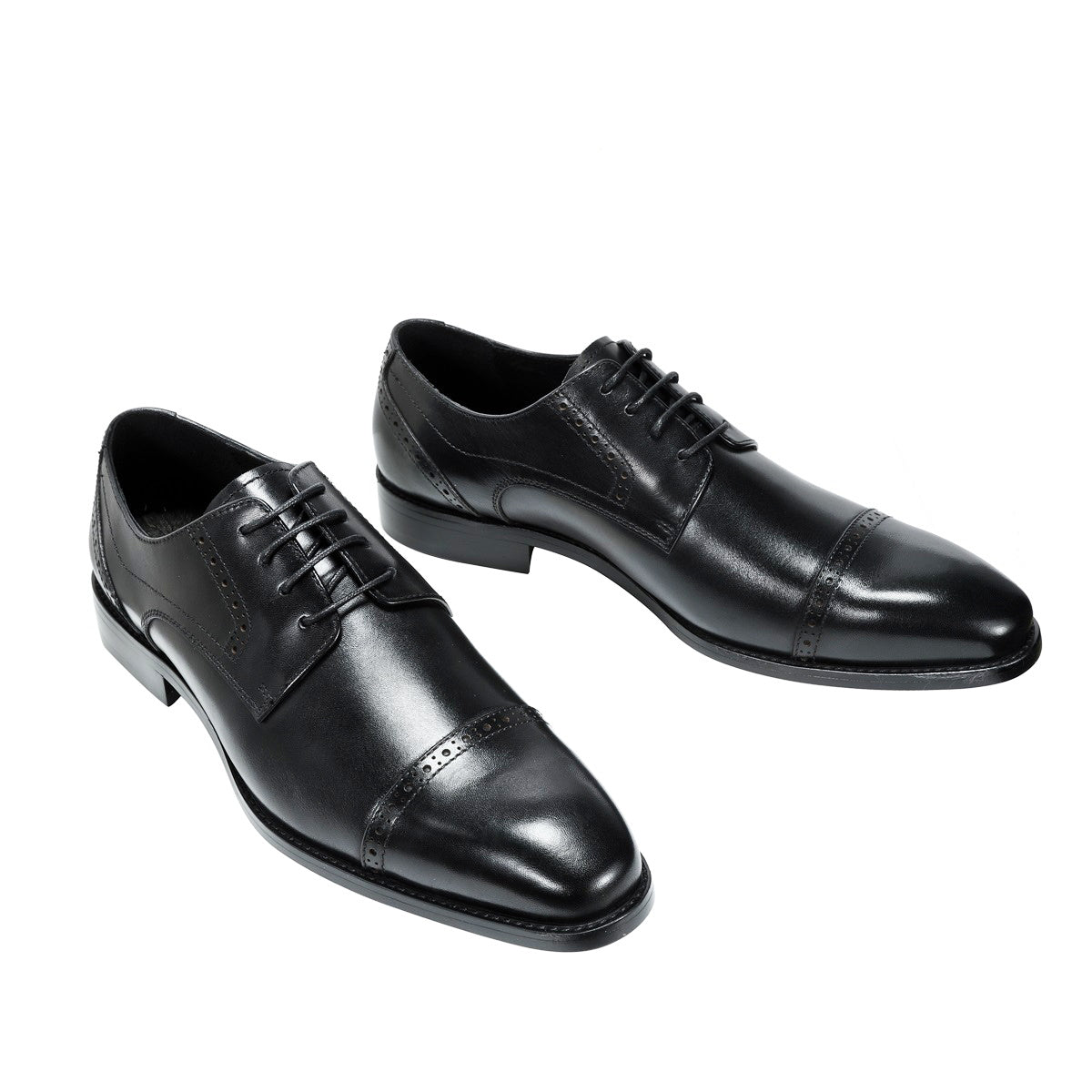 AZoiNM Men's Pointed Toe Oxford Shoes Business Lace Up Leather Sole Rubber Outsole