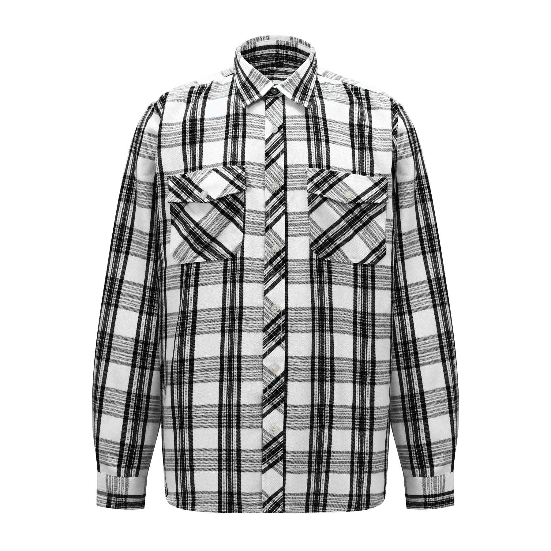 AZoiNM Men's Slim Fit Brushed Flannel Plaid Shirt Long Sleeve Button Down Shirt for Fall