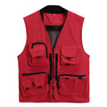 AZoiNM Men's Multi-Pocket Outdoor Vest Detachable Back Zippered Sleeveless Jacket All Season