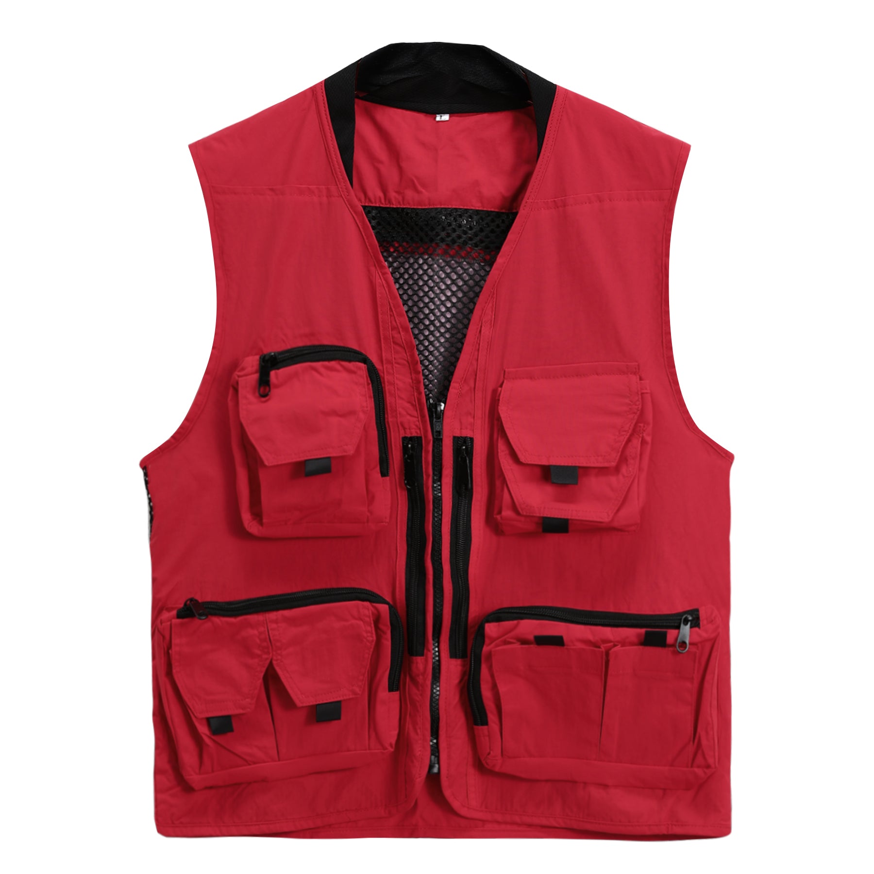 AZoiNM Men's Multi-Pocket Outdoor Vest Detachable Back Zippered Sleeveless Jacket All Season
