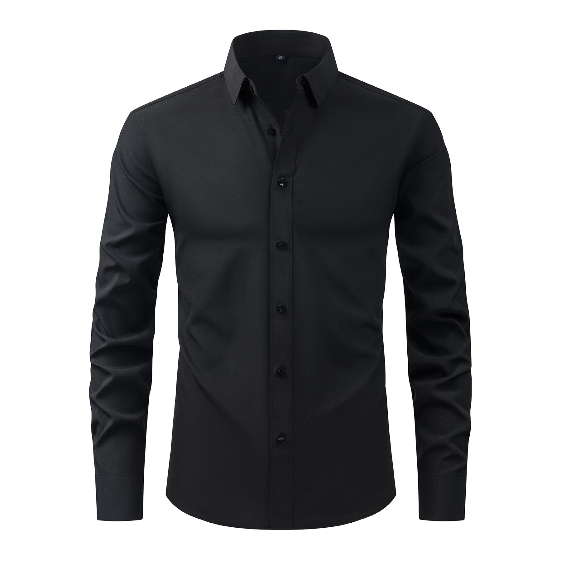 AZoiNM Men's Slim Fit Business Long Sleeve Shirt Wrinkle-Free Moisture Wicking Polyester