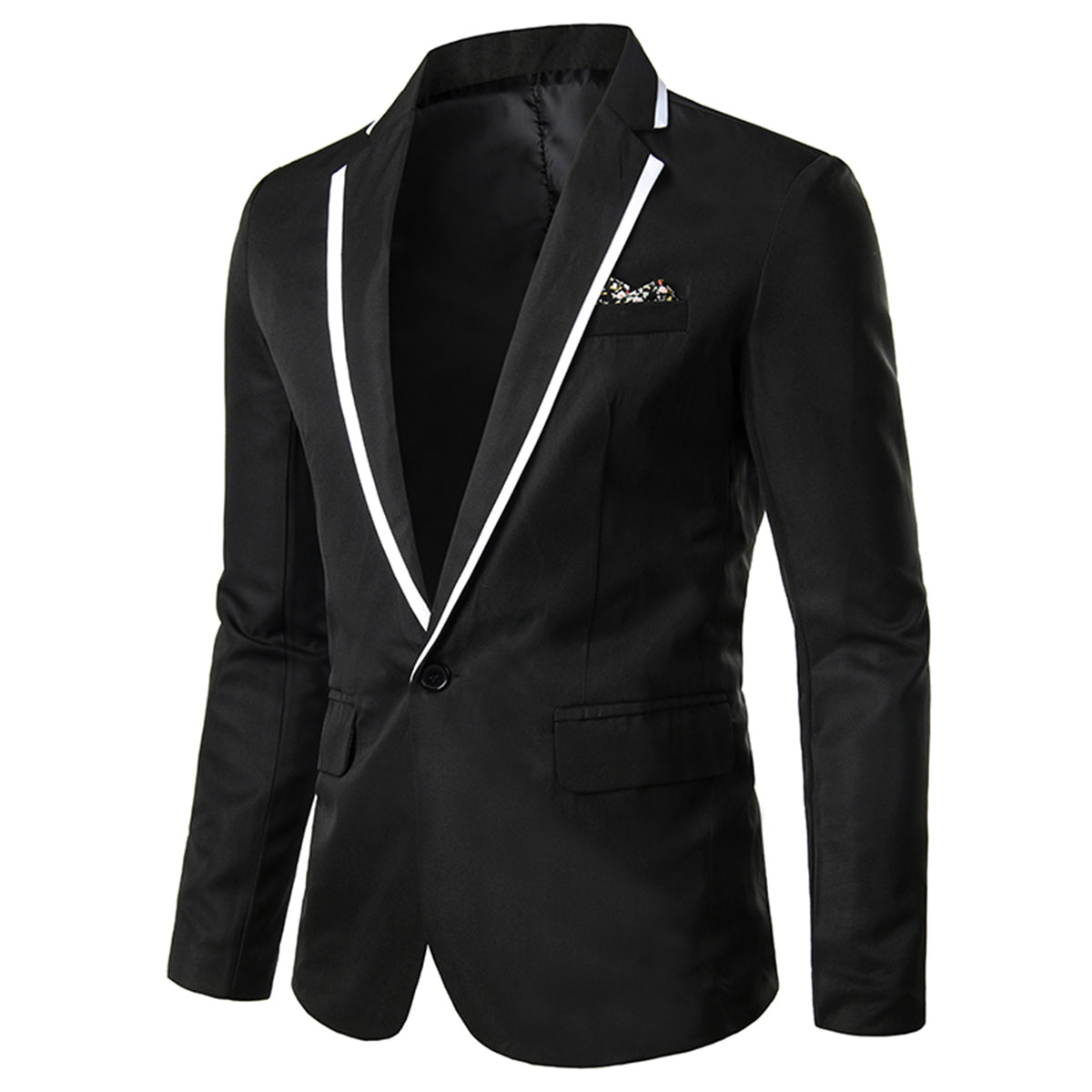 AZoiNM Men's Slim Fit One Button No Vent Casual Blazer Wrinkle-Free Polyester Sport Coat