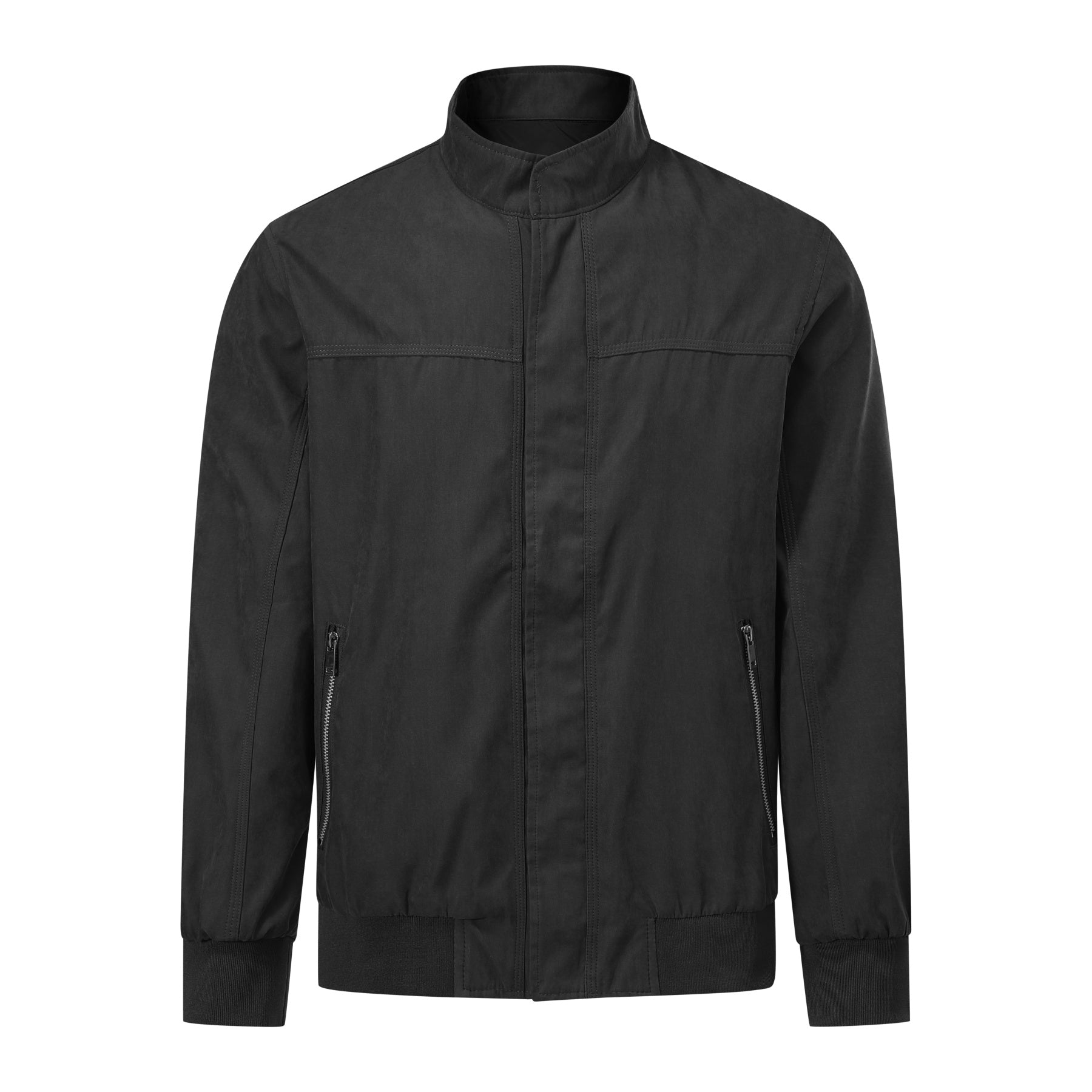 AZoiNM Men's Stand Collar Zip Jacket Loose Fit Lightweight Casual Long Sleeve Spring Fall