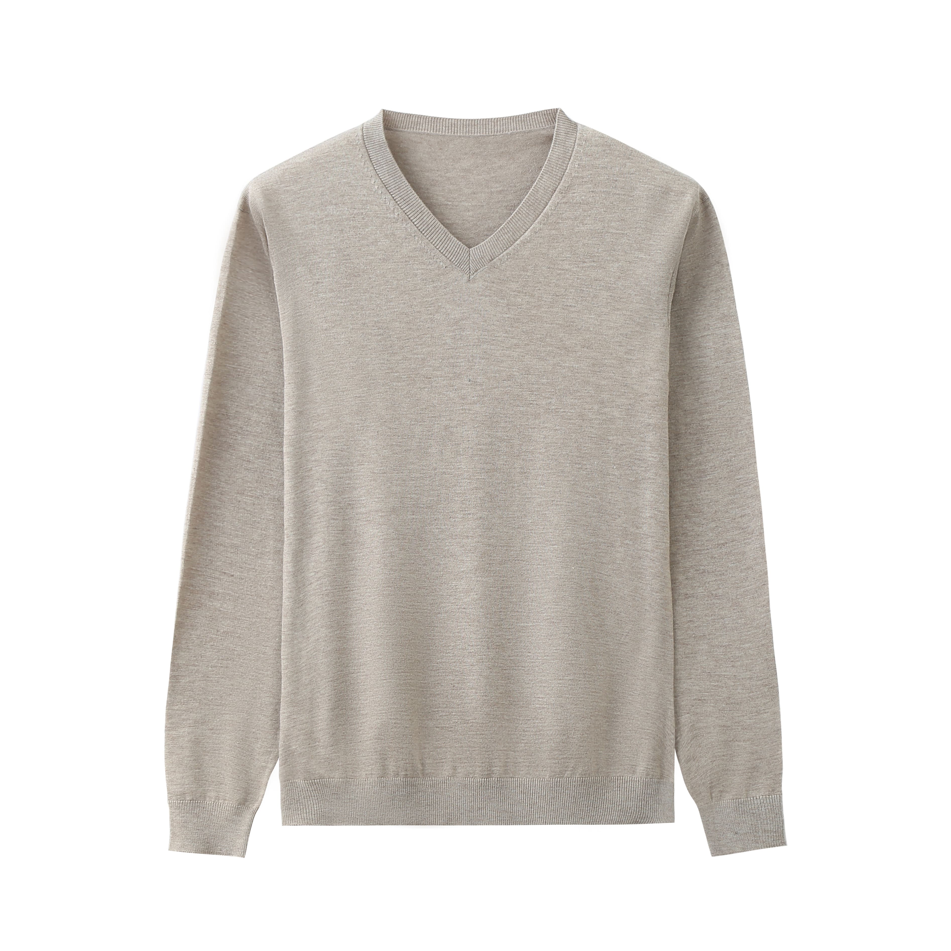 AZoiNM Men's V Neck Sweater, Soft Lightweight Long Sleeve Knit Pullover, Classic Solid Color Business Casual Dress Sweater for Work, Office, Layering