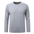 AZoiNM Men's Solid Long Sleeve T-Shirt Relaxed Fit Breathable Casual Top Athletic Wear
