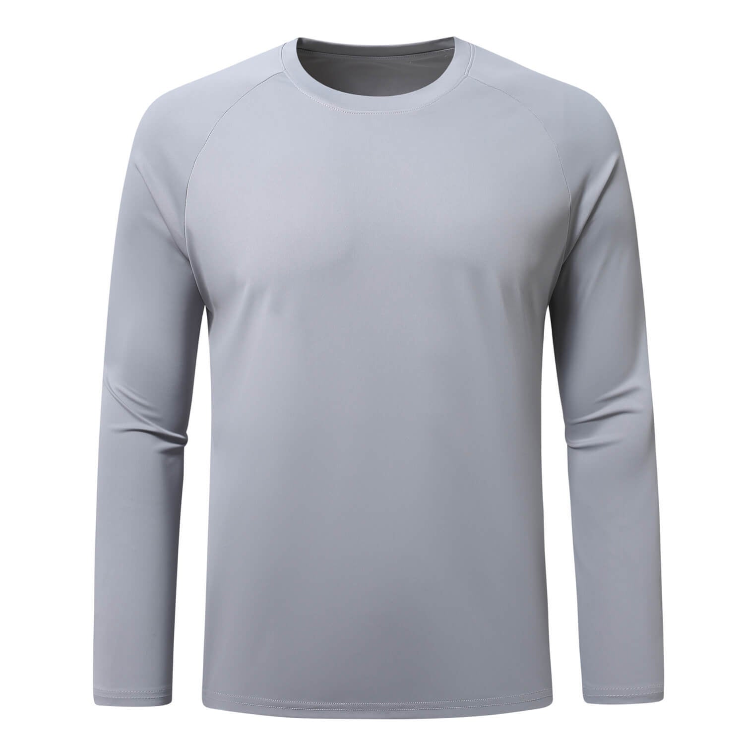 AZoiNM Men's Solid Long Sleeve T-Shirt Relaxed Fit Breathable Casual Top Athletic Wear
