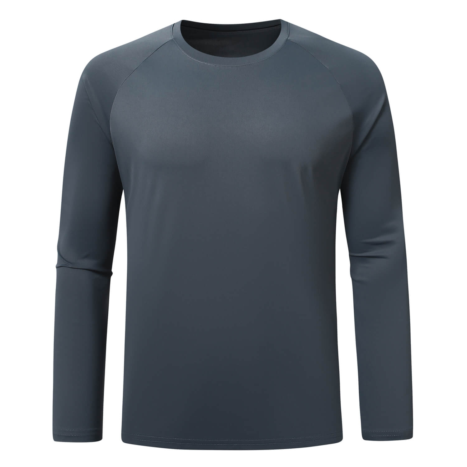 AZoiNM Men's Solid Long Sleeve T-Shirt Relaxed Fit Breathable Casual Top Athletic Wear